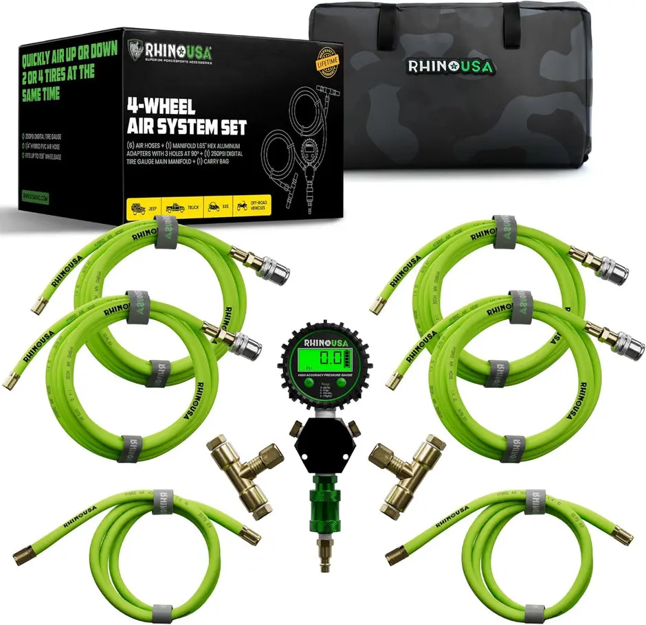 Rhino Usa Multi-Tire Inflation Kit (4-Wheel)(Green) 1