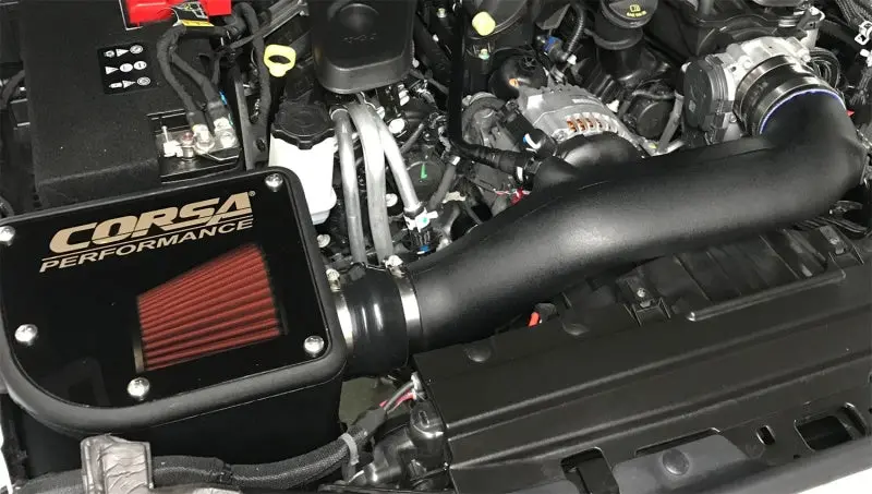 Corsa 18-19 Jeep Wrangler Jl 3.6L V6 Closed Box Air Intake W/ Drytech 3D Dry Filter 1