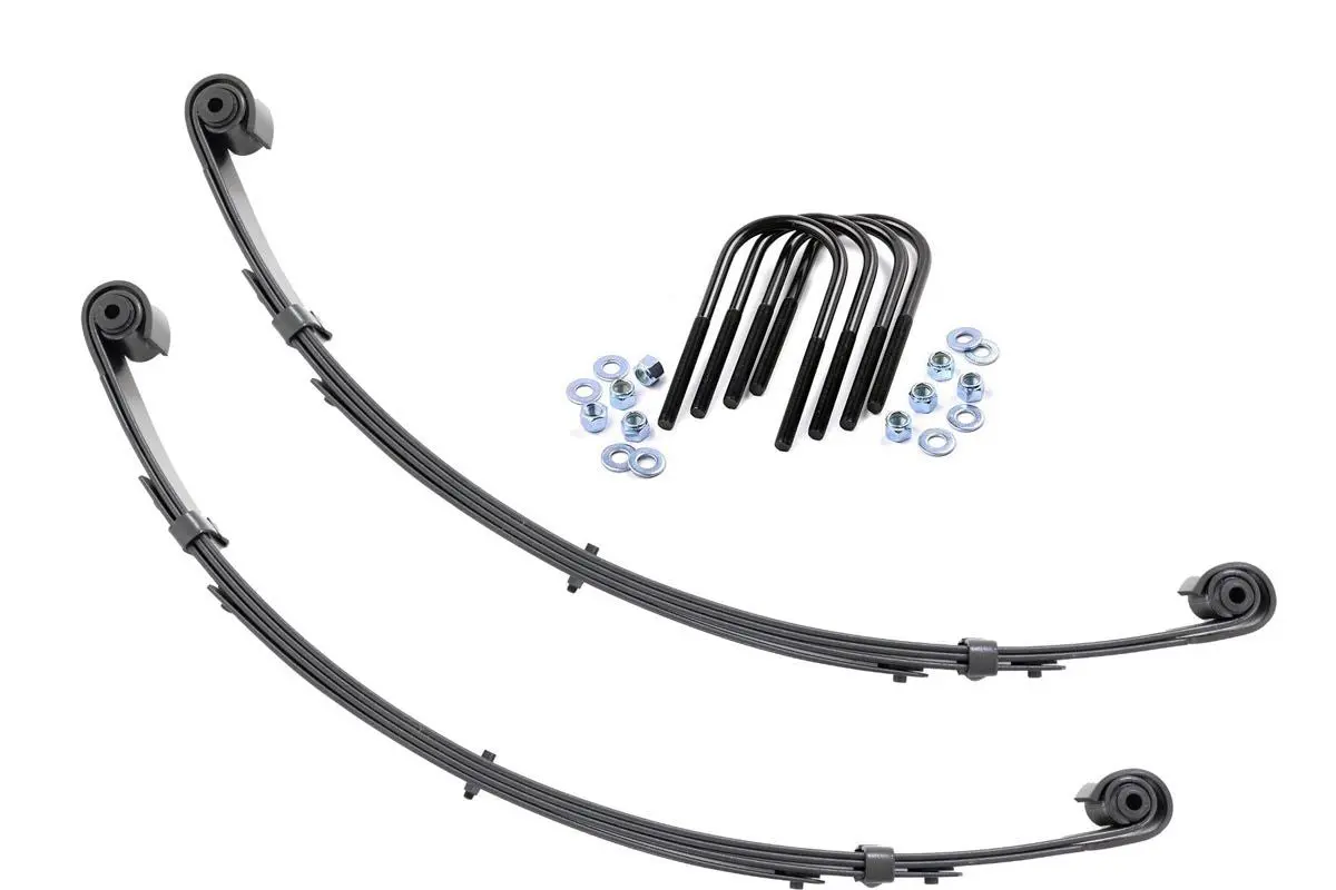 Front Leaf Springs - Military Wrap - 4 Inch Lift - Pair - Jeep Wrangler Yj (87-95) 1