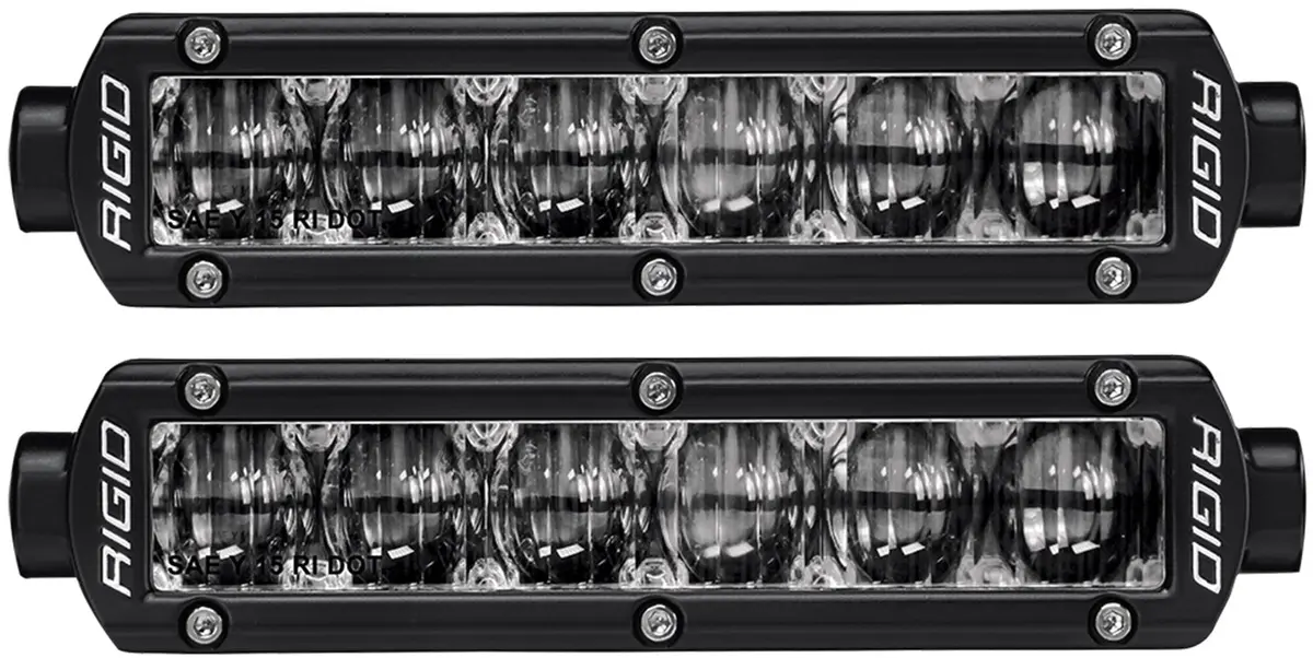 Rigid Industries 906703 Sr-Series Dot/Sae J583 6 Inch White Led Fog Light, Pair 1