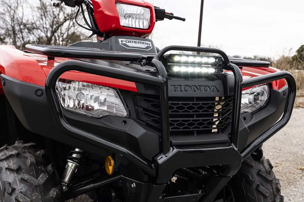 Led Light Kit - Bumper Mount - 6 Inch Black Slimline Pair - Honda Foreman 500 1