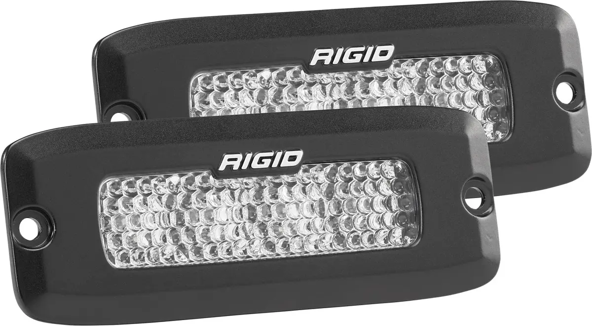 Rigid Industries 925513 Sr-Q Series Pro, Flood Diffused, Flush Mount, Black Housing, Pair 1