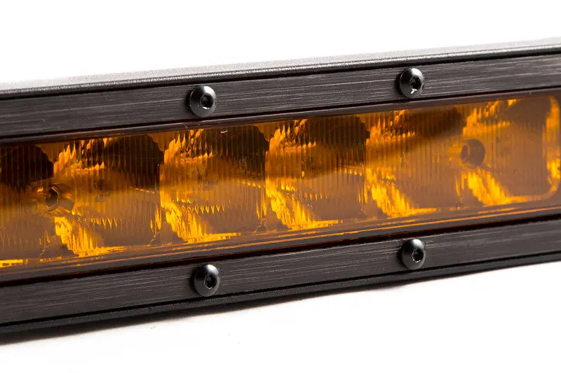 Diode Dynamics 12 In Led Light Bar Single Row Straight - Amber Wide Each Stage Series 1
