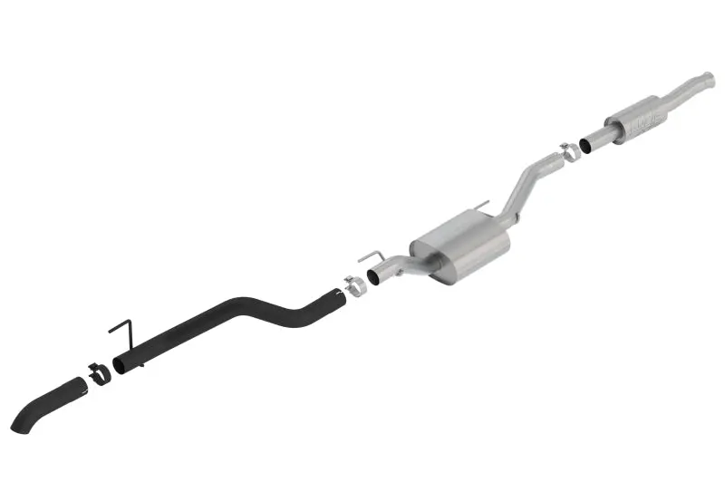 Borla 2020 Jeep Gladiator Jt 3.6L V6 Awd Atak Climber Catback W/ Black Turndown Tip & Over-Axle 1