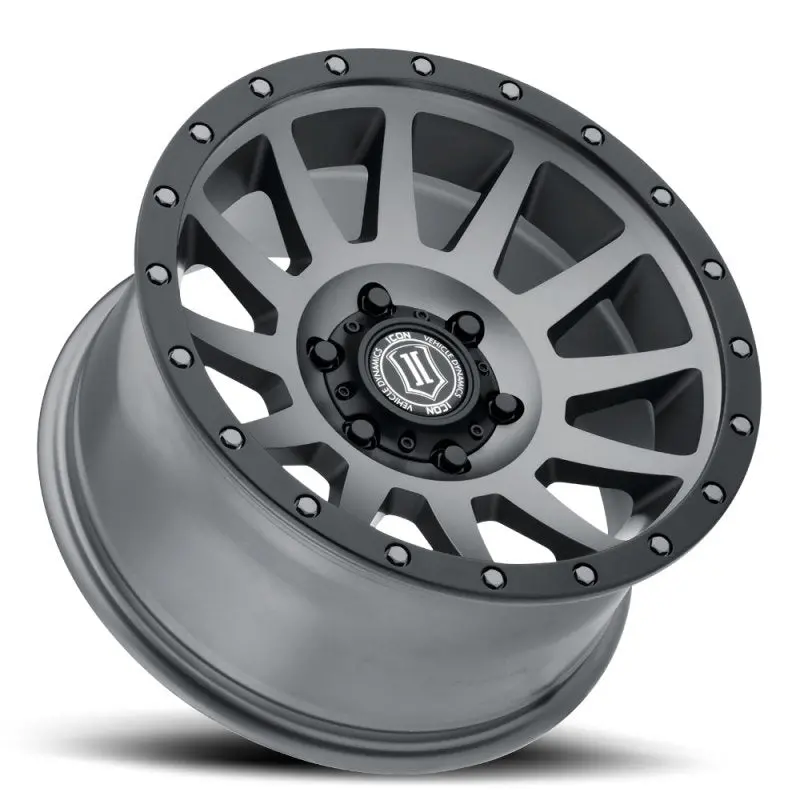 Icon Compression 17X8.5 6X5.5 25Mm Offset 5.75In Bs 93.1Mm Bore Titanium Wheel 1