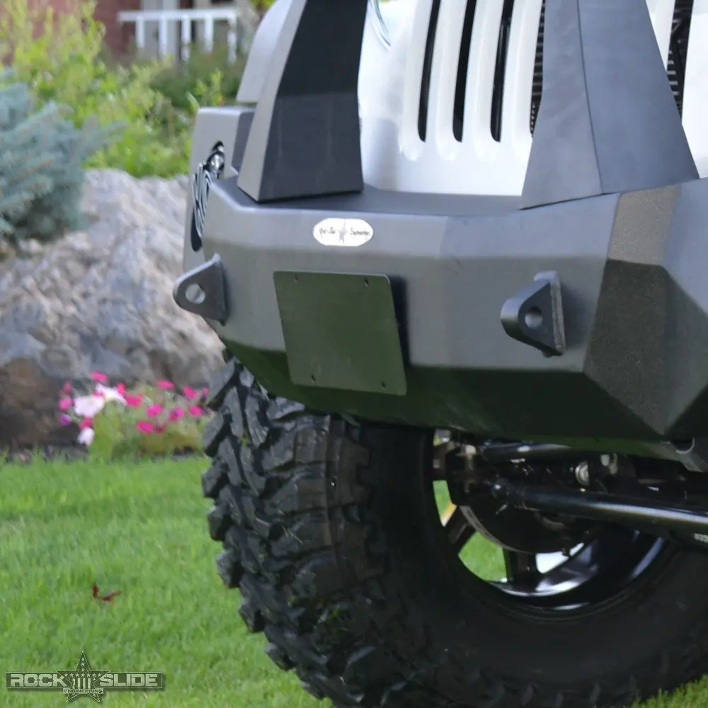 Jeep License Plate Mount For Rigid Series Front Bumper Bolt On Rock Slide Engineering 1