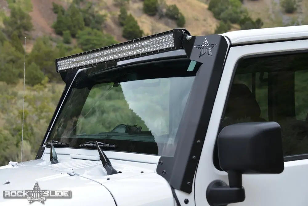 Jeep Jk 50 Inch Led A-Pillar Brackets For 07-18 Wrangler Jk Rock Slide Engineering 1