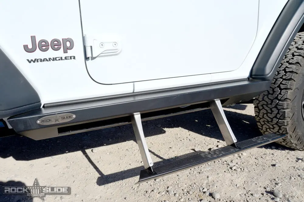 Jeep Jl Side Step Sliders For 18-23 Wrangler Jl 2 Door Models Drivers Side Sub Part Rock Slide Engineering 1