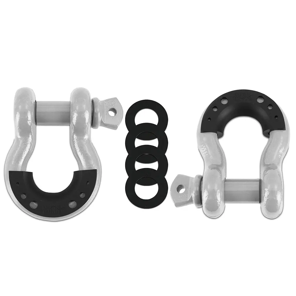 Mishimoto Bndr-Gr 3/4" Steel D-Ring Shackle Set, 2 Pieces, Gray 1