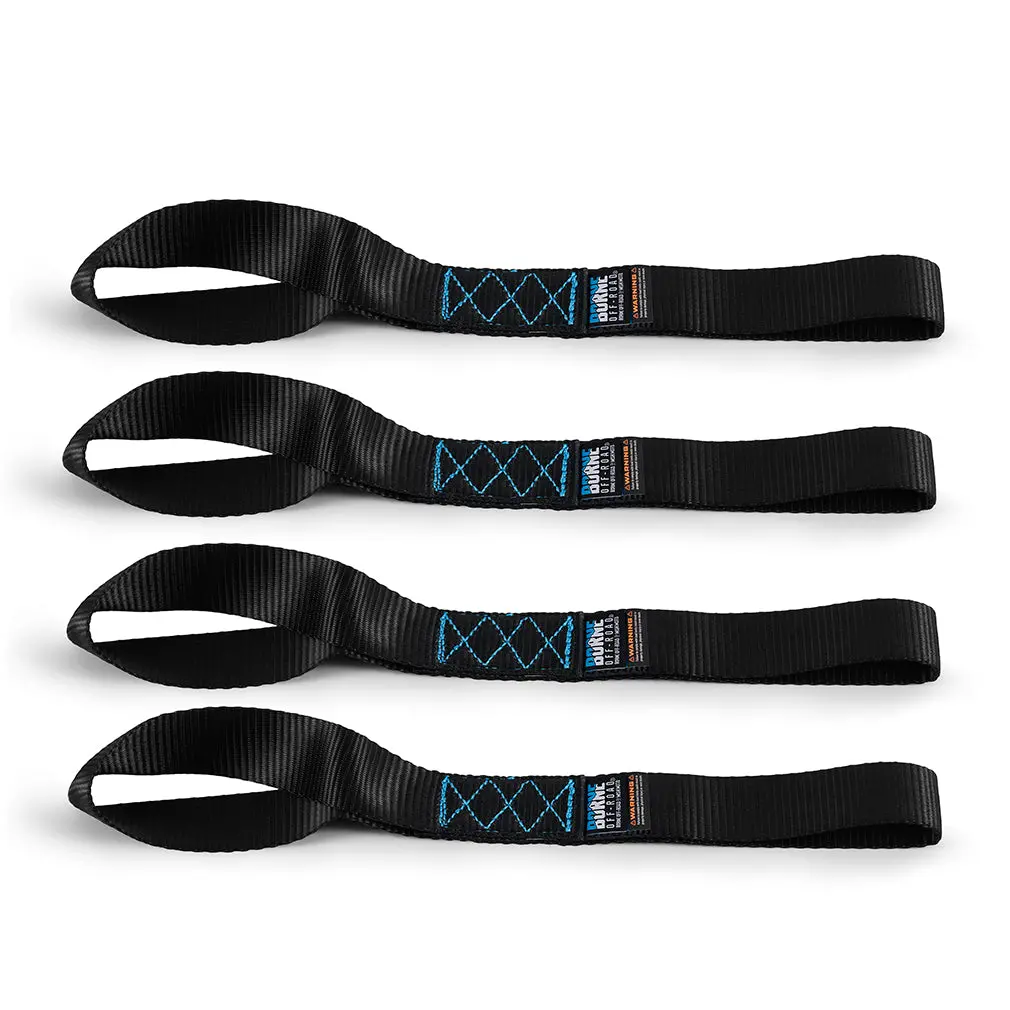 Mishimoto Bnrtc-Slp-4Bk Borne Off-Road Soft Loop Tie-Down Straps, Black 1