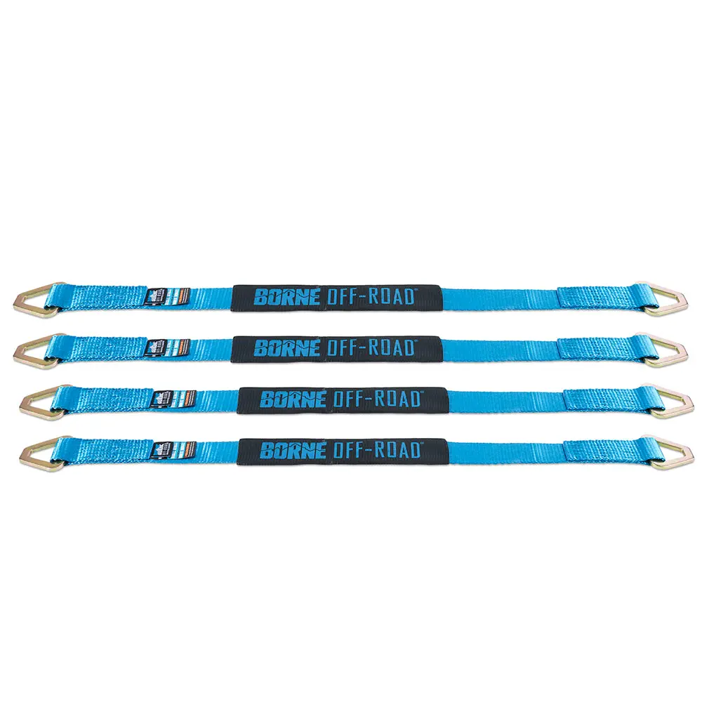 Mishimoto Bnrtc-Td-4Bl Borne Off-Road Vehicle Ratchet Tie-Down Kit, Blue 1