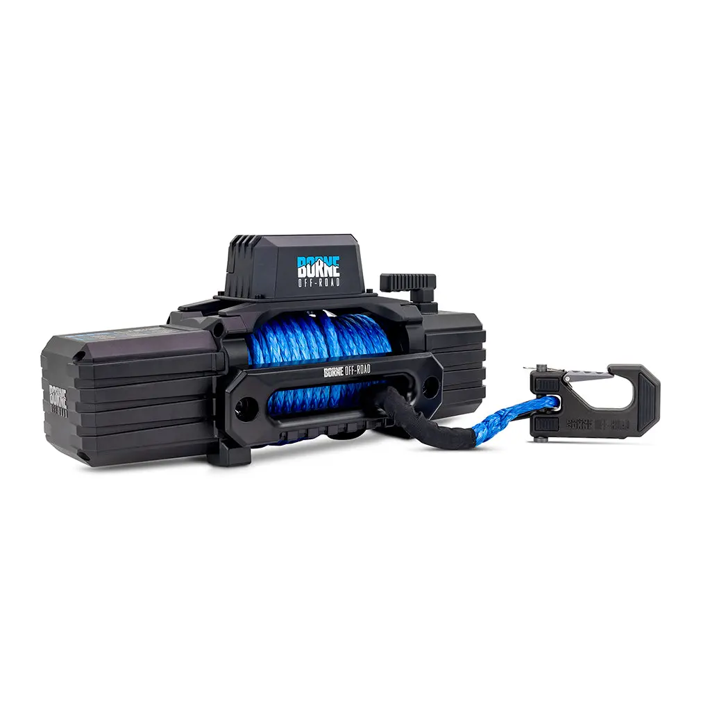 Mishimoto Bnwn-12-Sbl Borne Off-Road 12K Winch, Blue Synthetic Rope 1