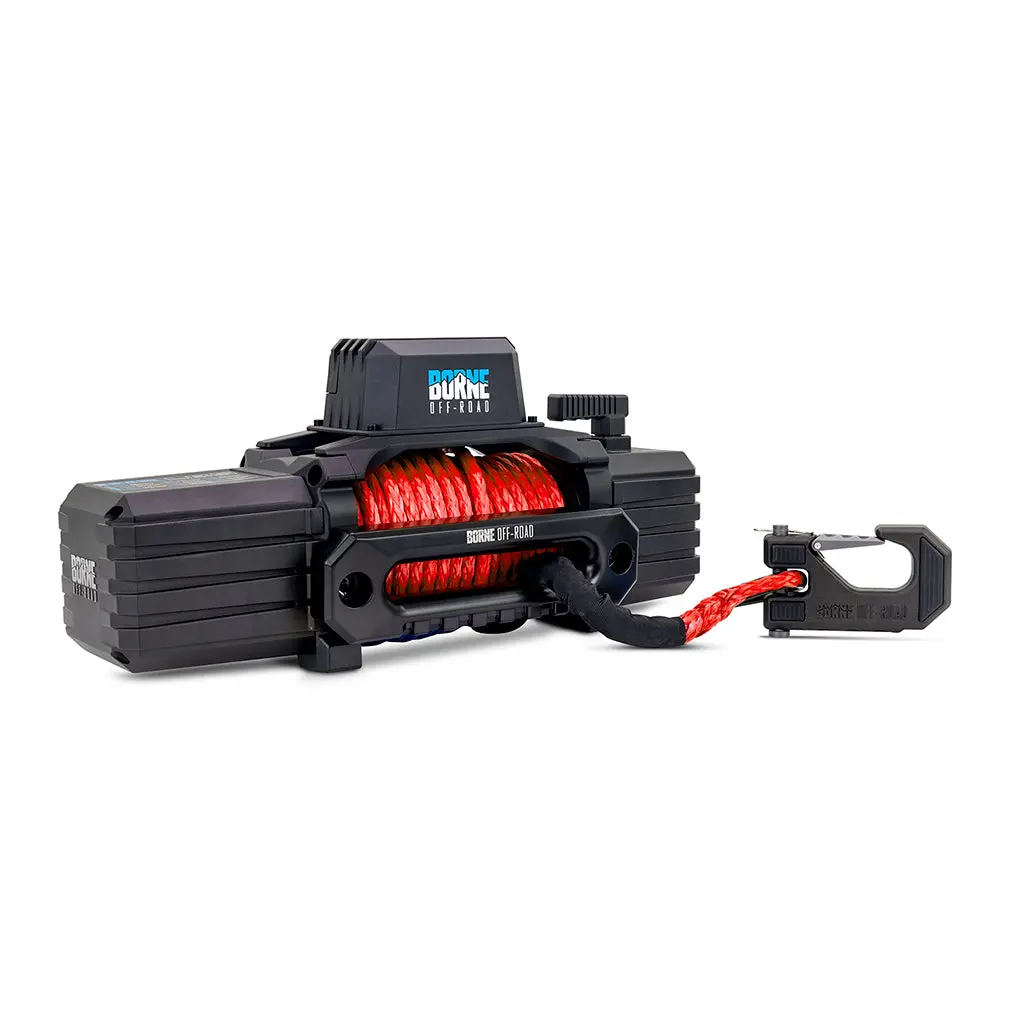 Mishimoto Bnwn-12-Srd Borne Off-Road 12K Winch, Red Synthetic Rope 1