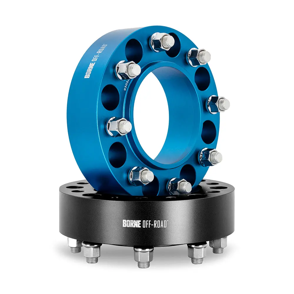 Mishimoto Bnws-006-500Bl Wheel Spacers, 8X165.1, 121.3Mm Center Bore, M14 X 1.5, 50Mm Thick, Blue 1