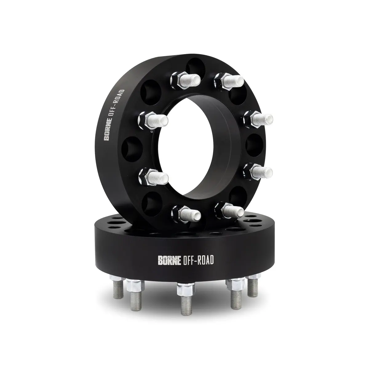 Borne Wheel Adapters, 8X180 To 8X6.5, 2In, Black 1