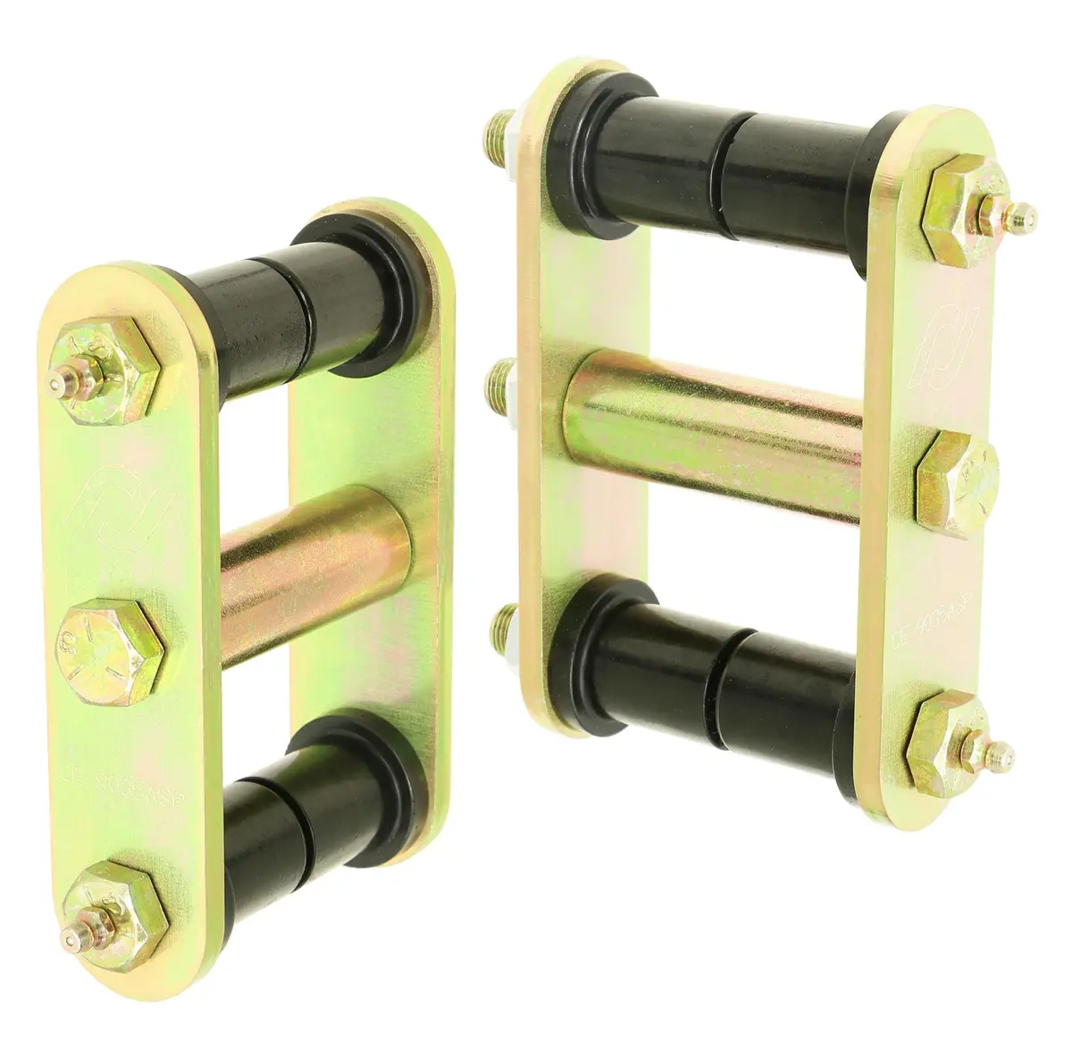 Rockjock Hd Leaf Spring Shackles, 76-86 Cj Rear, Incl. Urethane Bushings, Hd Greasable Bolts, Pair 1