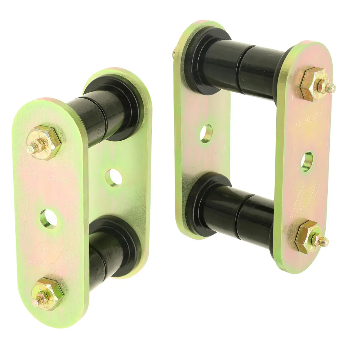 Rockjock Hd Leaf Spring Shackles, Yj Rear, Incl. Urethane Bushings, Hd Greasable Bolts, Pair, For Use W/ Procomp Springs 1