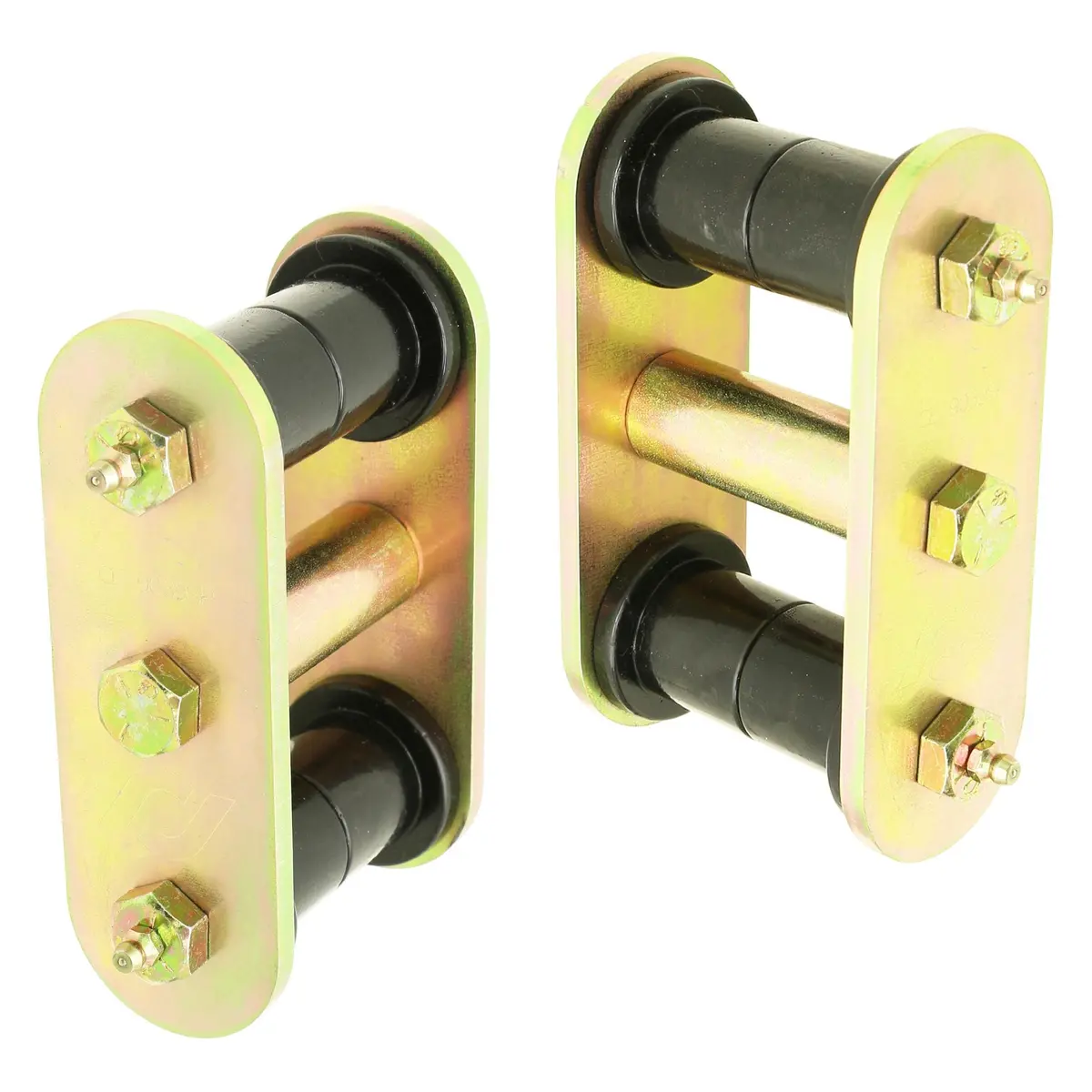 Rockjock Hd Leaf Spring Shackles, Yj Front, Incl. Urethane Bushings, Hd Greasable Bolts, Pair 1