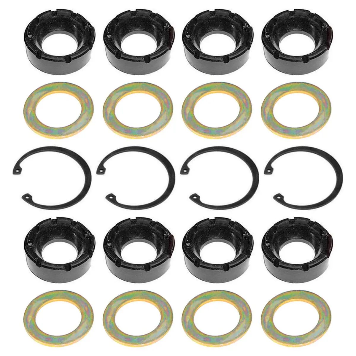 Johnny Joint Rebuild Kit, 2.5 In., 4-Pack, Incl. 8 Bushings, 8 Side Washers, 4 Snap Rings 1