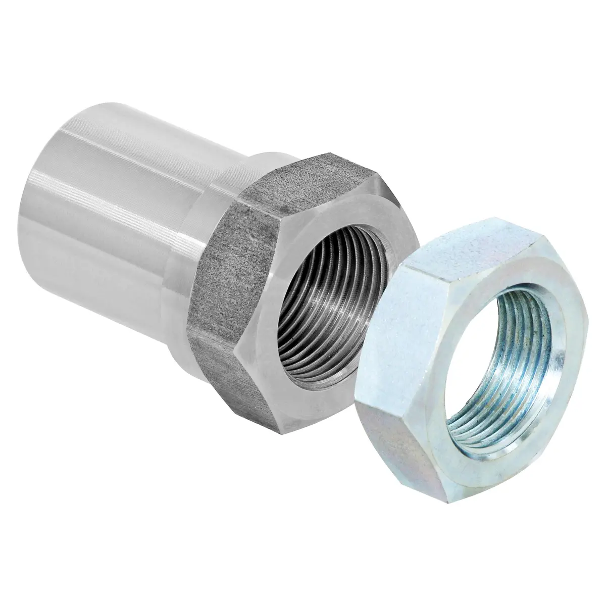 Rockjock Threaded Bung With Jam Nut, 1 1/4 In.-12 Rh Thread, Set 1