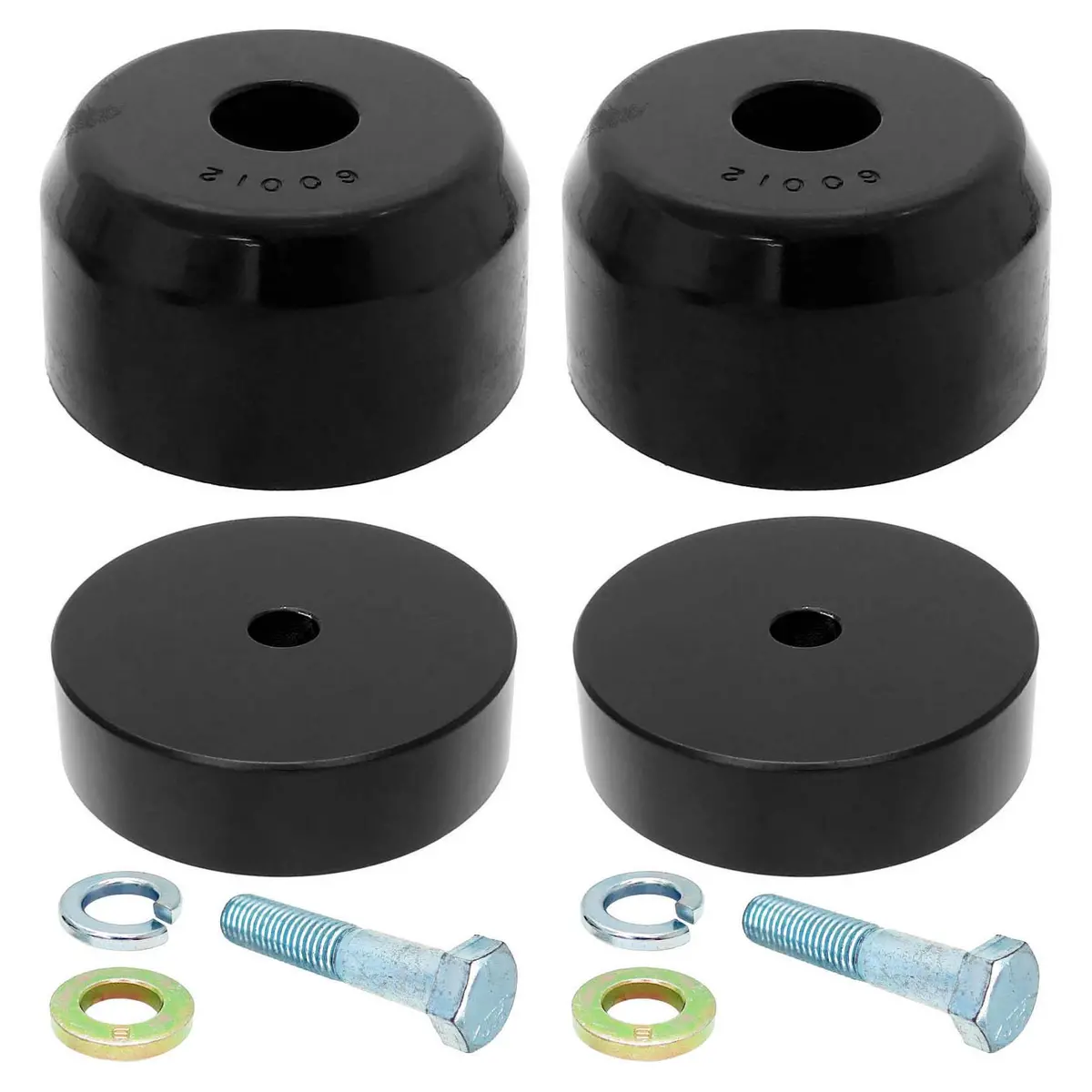 Rockjock Bump Stop Kit, Jk Front, Incl. Billet Aluminum Spacers, Urethane Rockjock Bump Stops, Hardware 1