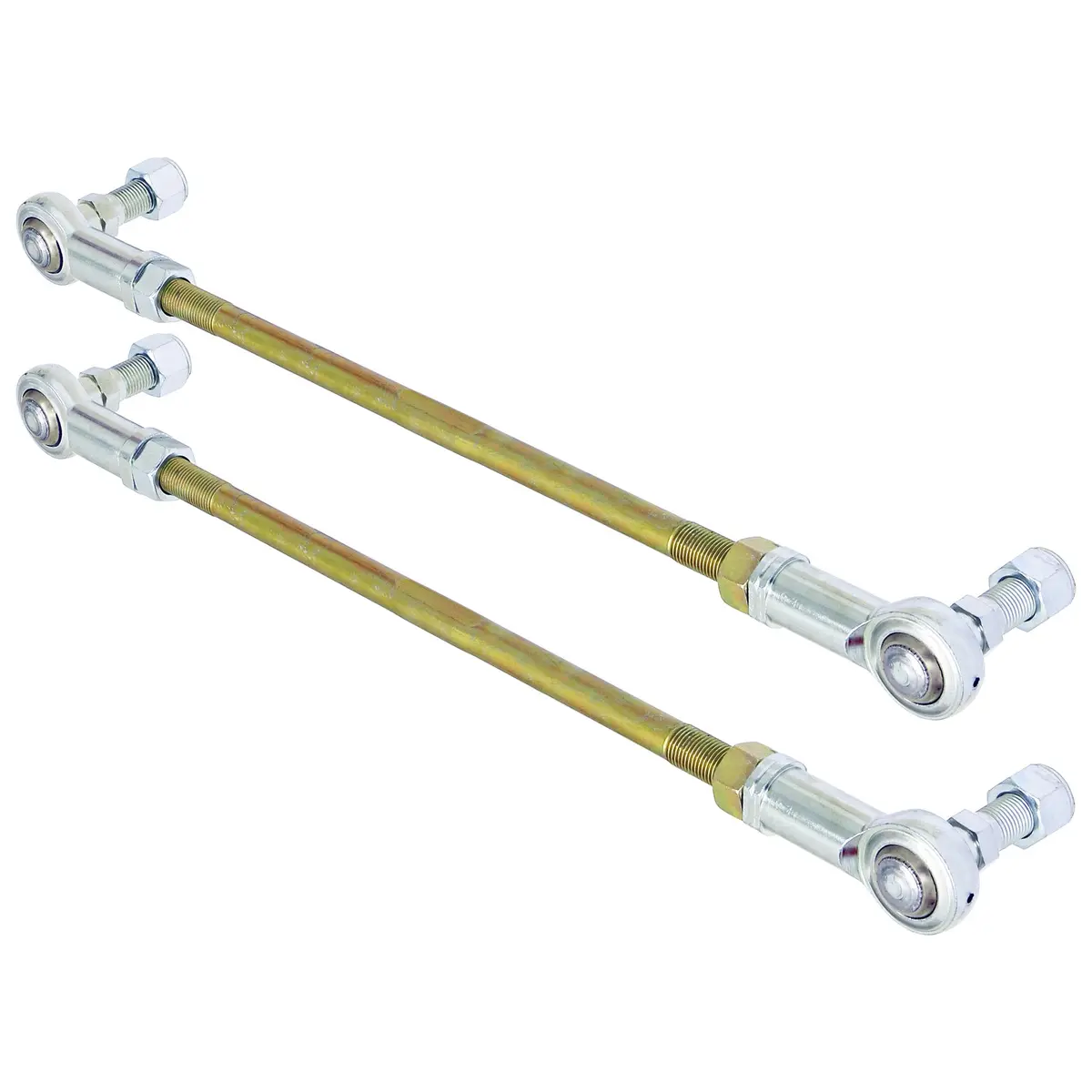 Rockjock Adjustable Sway Bar End Link Kit (14 In. Long Rods W/ Heims And Jam Nuts, Pair) 1