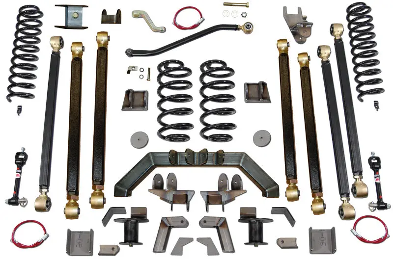 Jeep Wrangler 5.5 Inch Pro Series 3 Link Long Arm Lift Kit W/Rear 5 Inch Stretch 1997-2006 Tj Clayton Off Road 1