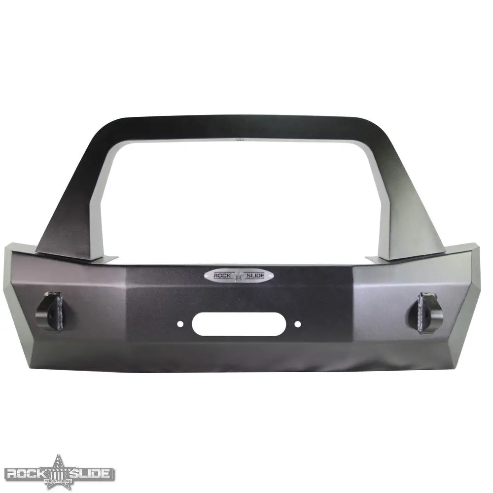 Jeep Jl Shorty Front Bumper For 18-Pres Wrangler Jl Complete With Winch Plate Rigid Series Rock Slide Engineering 1