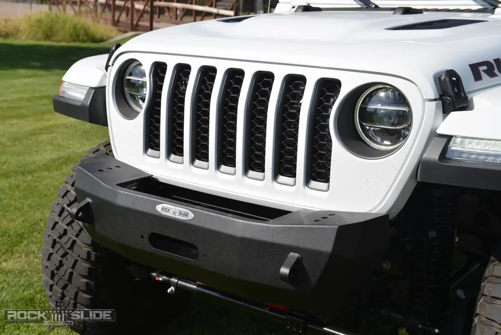 Jeep Jl Shorty Front Bumper For 18-Pres Wrangler Jl With Winch Plate No Bull Bar Rigid Series Rock Slide Engineering 1