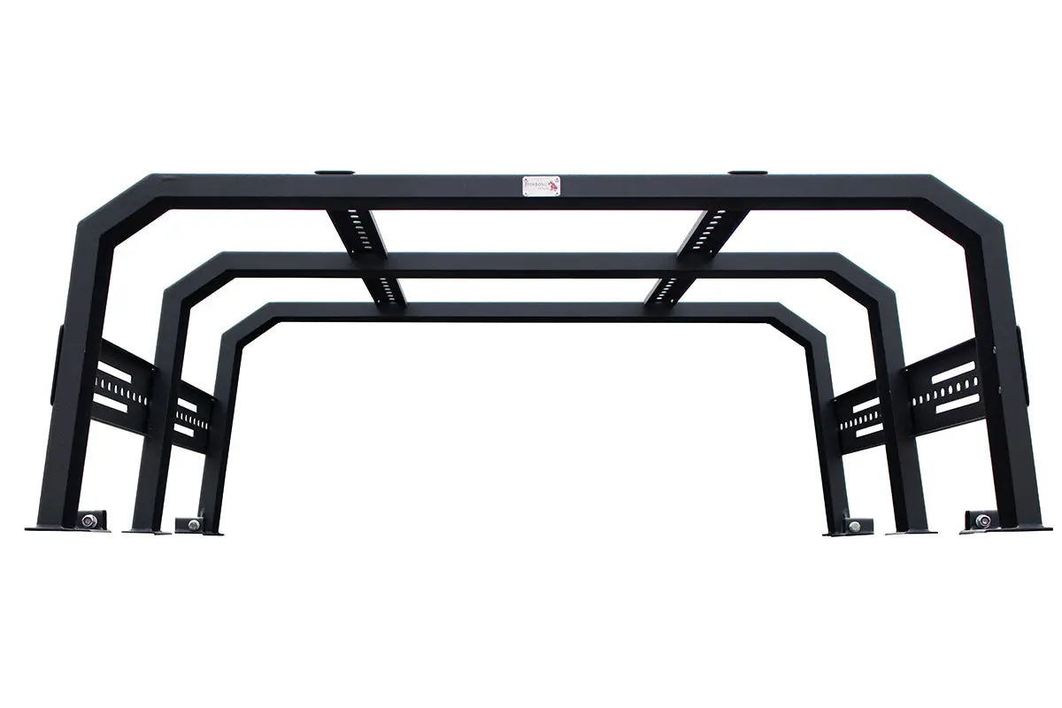 Gladiator Bed Rack Full Tackle Rack For 20+ Jeep Gladiator Full Rack Black Powdercoat Fishbone Offroad 1