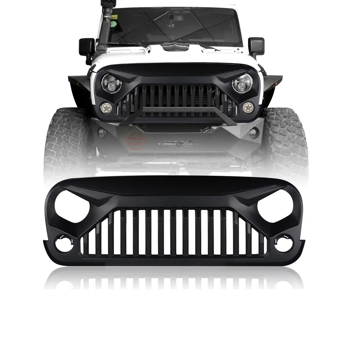 Hooke Road Front Gladiator Vader Grill(07-18 Jeep Wrangler Jk Jku) 1