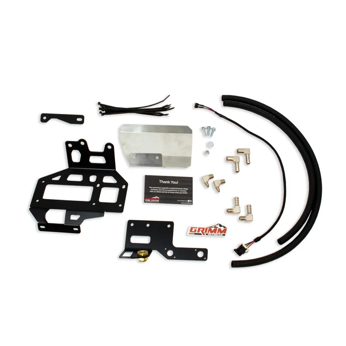 Grimm Offroad Jeep Wrangler Jl/Jlu & Gladiator Jt Arb Twin Compressor Mounting Bracket Kit 1