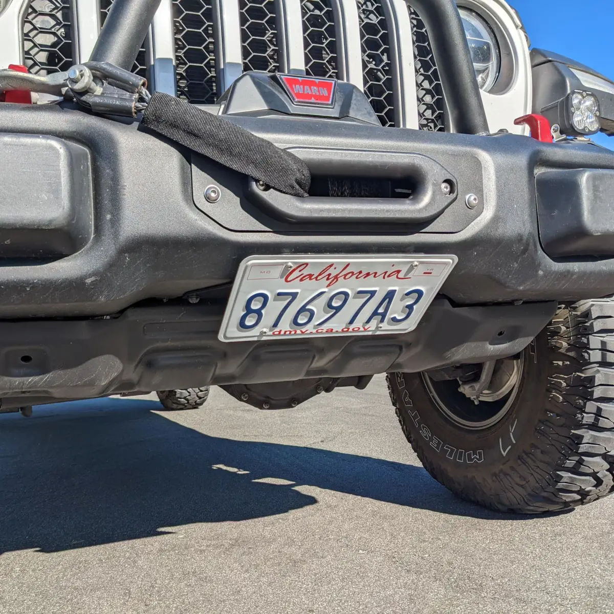 Grimm Offroad Jeep Wrangler Jl/Jlu & Gladiator Jt Front Steel Bumper License Plate Mount 2