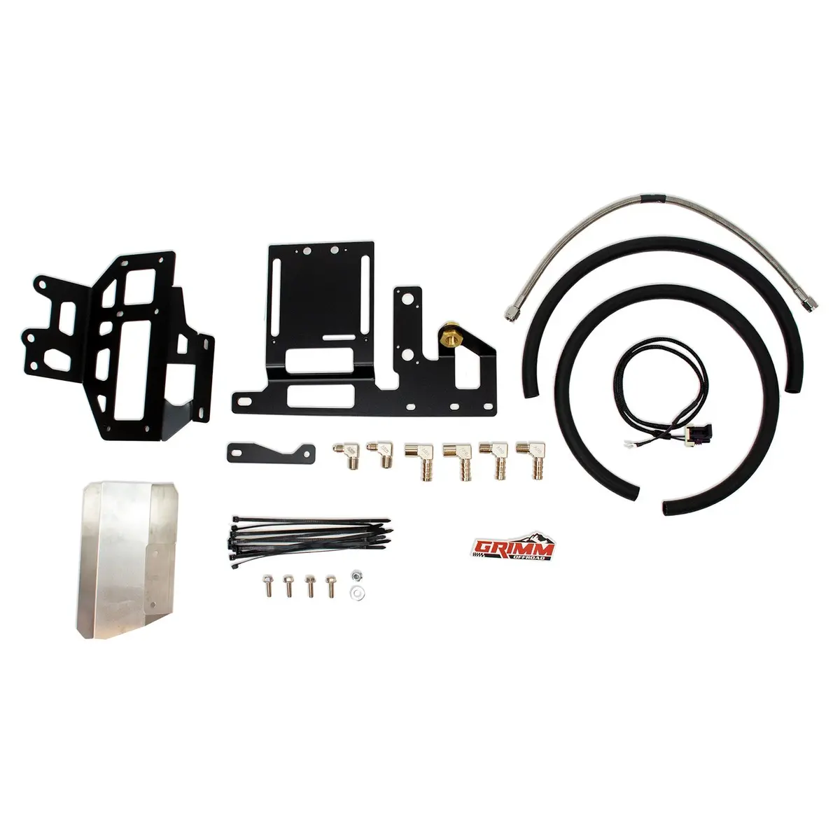 Grimm Offroad Jeep Wrangler Jl/Jlu & Gladiator Jt Arb Twin Compressor Spod Mounting Bracket Kit 1