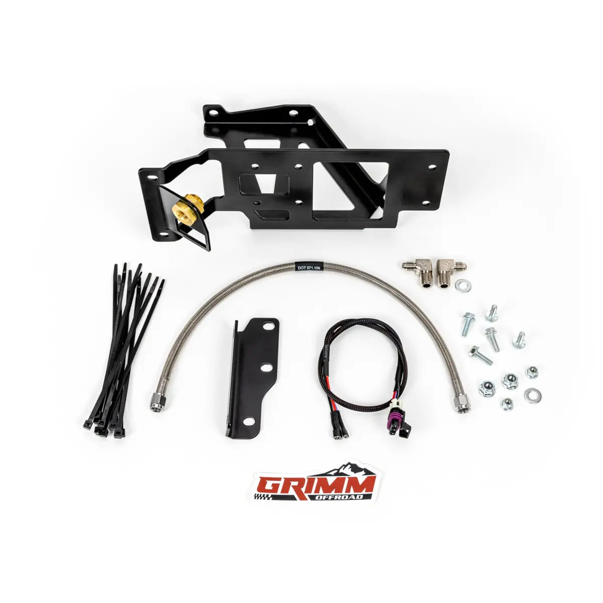 Grimm Offroad 2016-2023 Toyota Tacoma Arb Twin Compressor Under Hood Mounting Bracket Kit 1