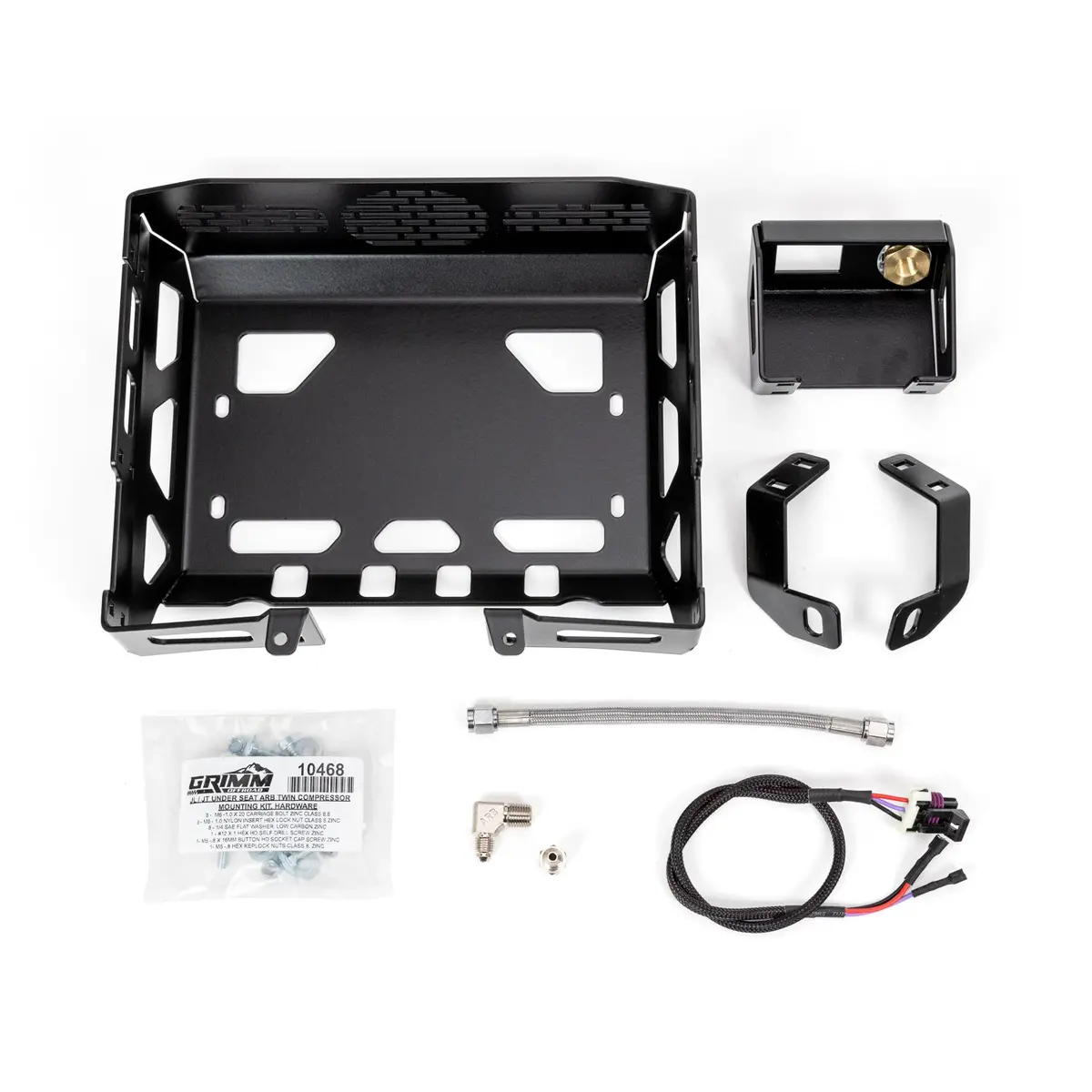 Grimm Offroad Jeep Wrangler Jl/Jlu & Gladiator Jt Arb Twin Compressor Under Seat Mounting Bracket Kit 1