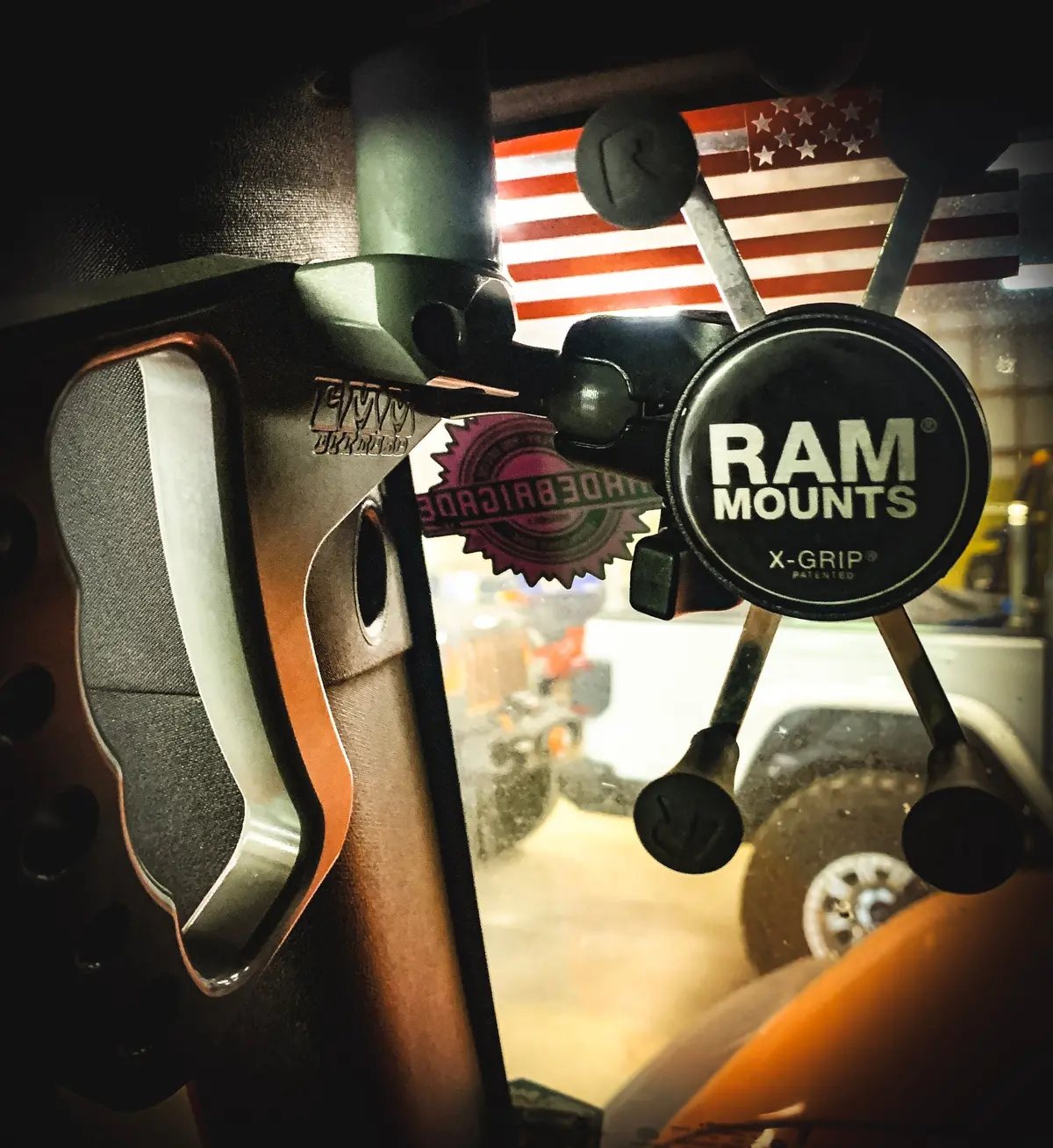 X-Grip Xl Ram Mount Universal Phone Holder With Double Socket 1" Arm 1