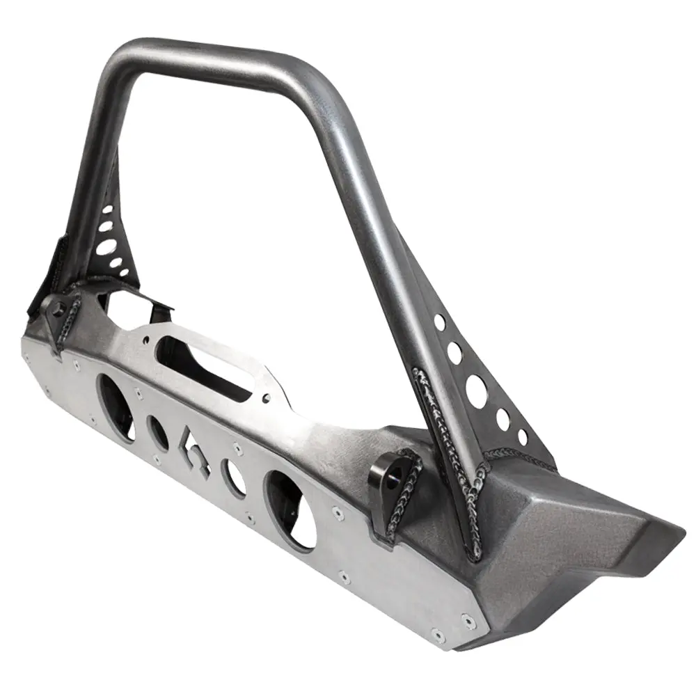Nighthawk Mid-Tube Stinger Front Bumper With Aluminum Skid For Jk, Jl, And Jt 1