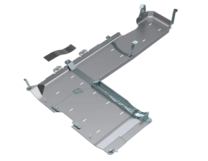 Jlu T-Case/Fuel Skid Kit Only - 4 Door 3.6L, 2.0L, 392 Hemi - Aluminum 2018+ 1