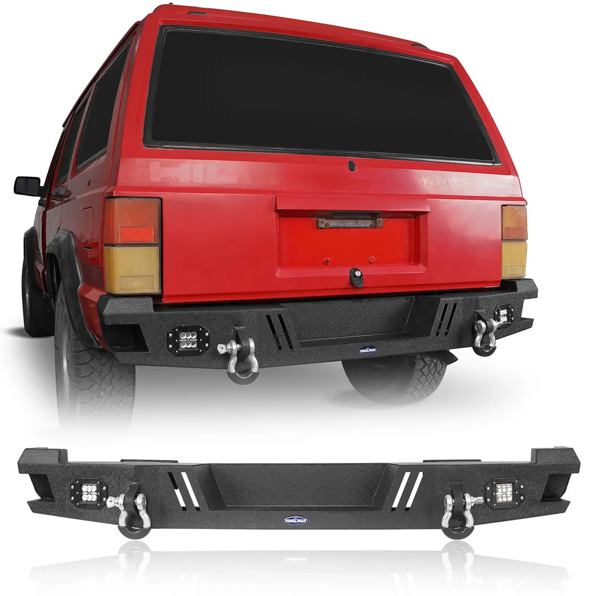 Rear Bumper W/Led Floodlights(84-01 Jeep Cherokee Xj)- Hr - Hooke Road 1