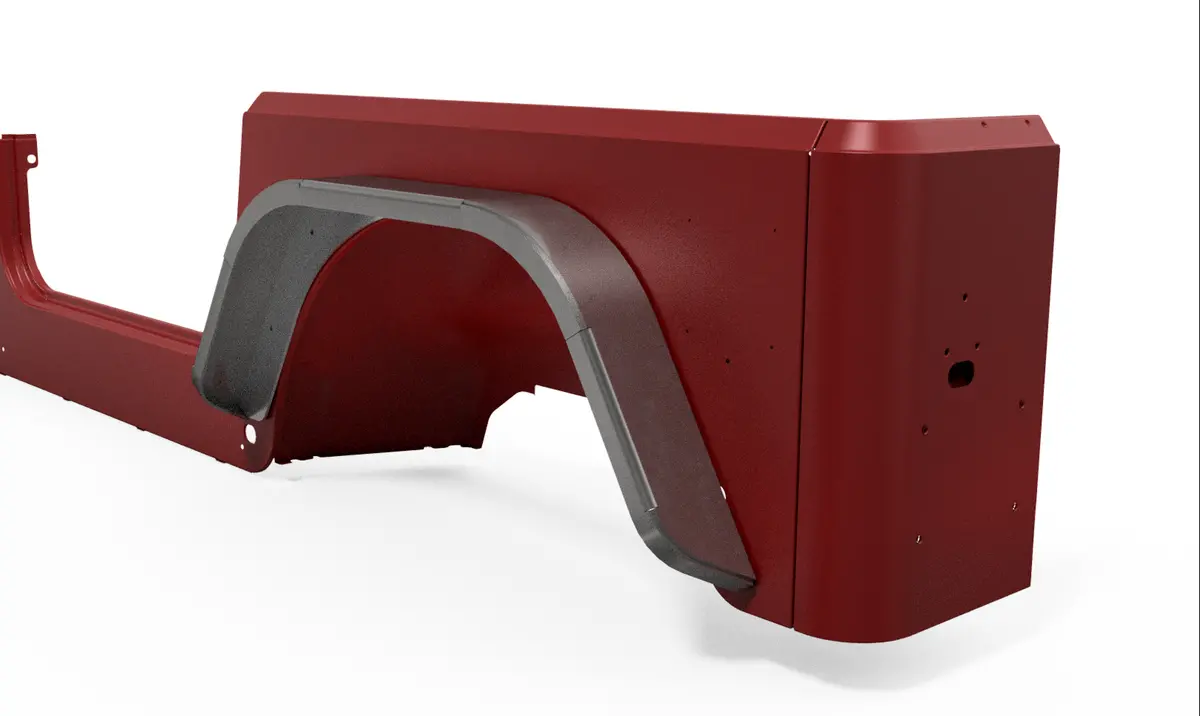 Rear Double Arch 4" Fender Flare Set For Jeep Tj/Lj 1