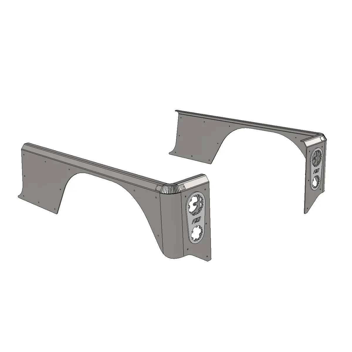 Aluminum 15" Stretch Over The Rail Corner Armor For Jeep Yj 1