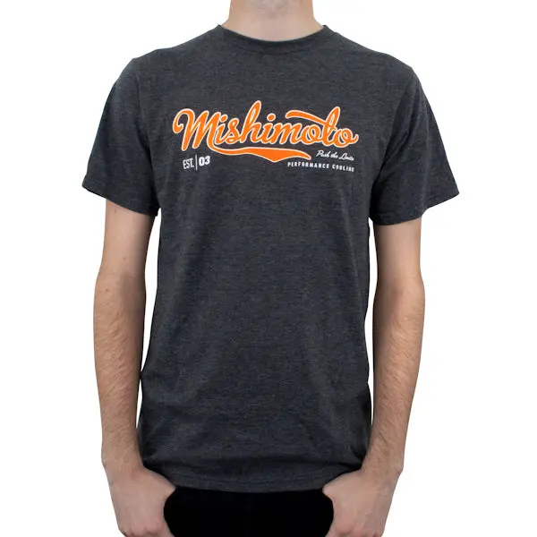 Mishimoto Mmapl-Script-Gym Mishimoto Men's Athletic Script T-Shirt, Gray 1