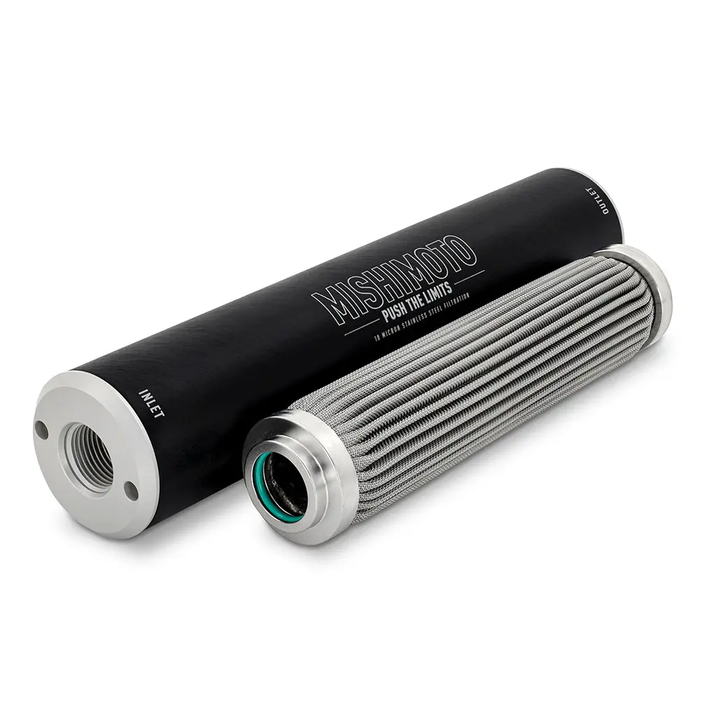 Mishimoto Mmff-Hf-S010 Mishimoto High-Flow-10An Fuel Filter, 10-Micron Stainless-Steel Insert 1