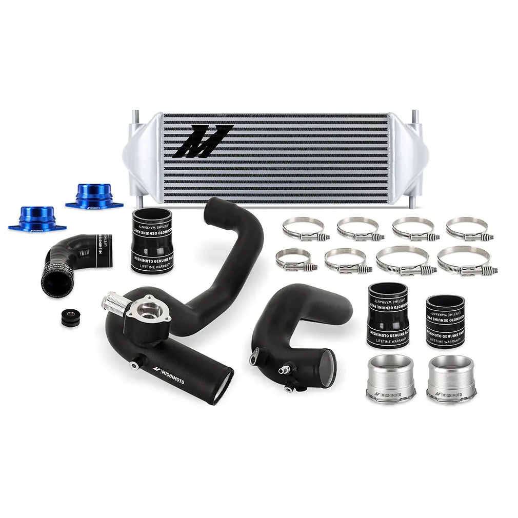 Mishimoto Mmint-Br23-21Kbsl Performance Intercooler Kit, Ford Bronco 2.3L 2021+, Silver Ic, Black Ic Pipes 1