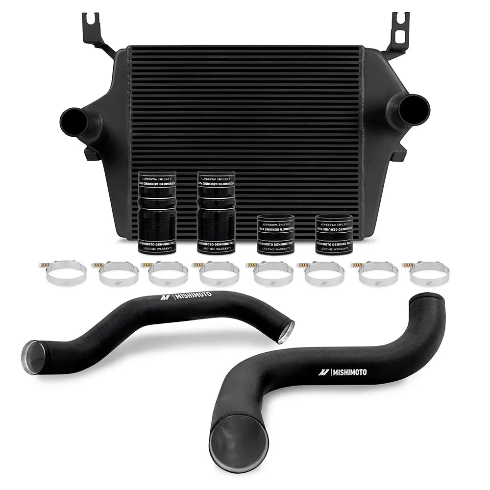 Mishimoto Mmint-F2d-99Kbkbk Ford 7.3L Powerstroke Intercooler Kit, 1999-2003 Black Cooler, Black Pipes 1
