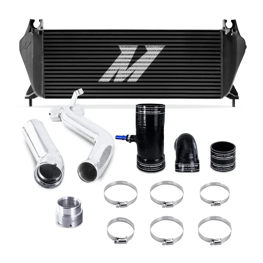 Mishimoto Mmint-Rgr-19Kbkp Intercooler Kit, Fits Ford Ranger 2.3L 2019+, Black Intercooler, Polished Pipes 1