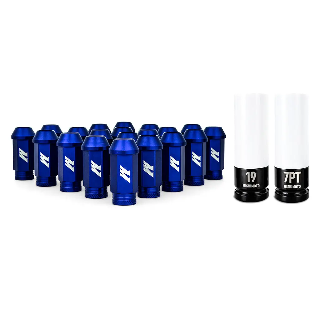 Mishimoto Mmlg-125-20Lbl Mishimoto Aluminum Locking Lug Nuts M12x1.25, 20Pc Set, Blue 1