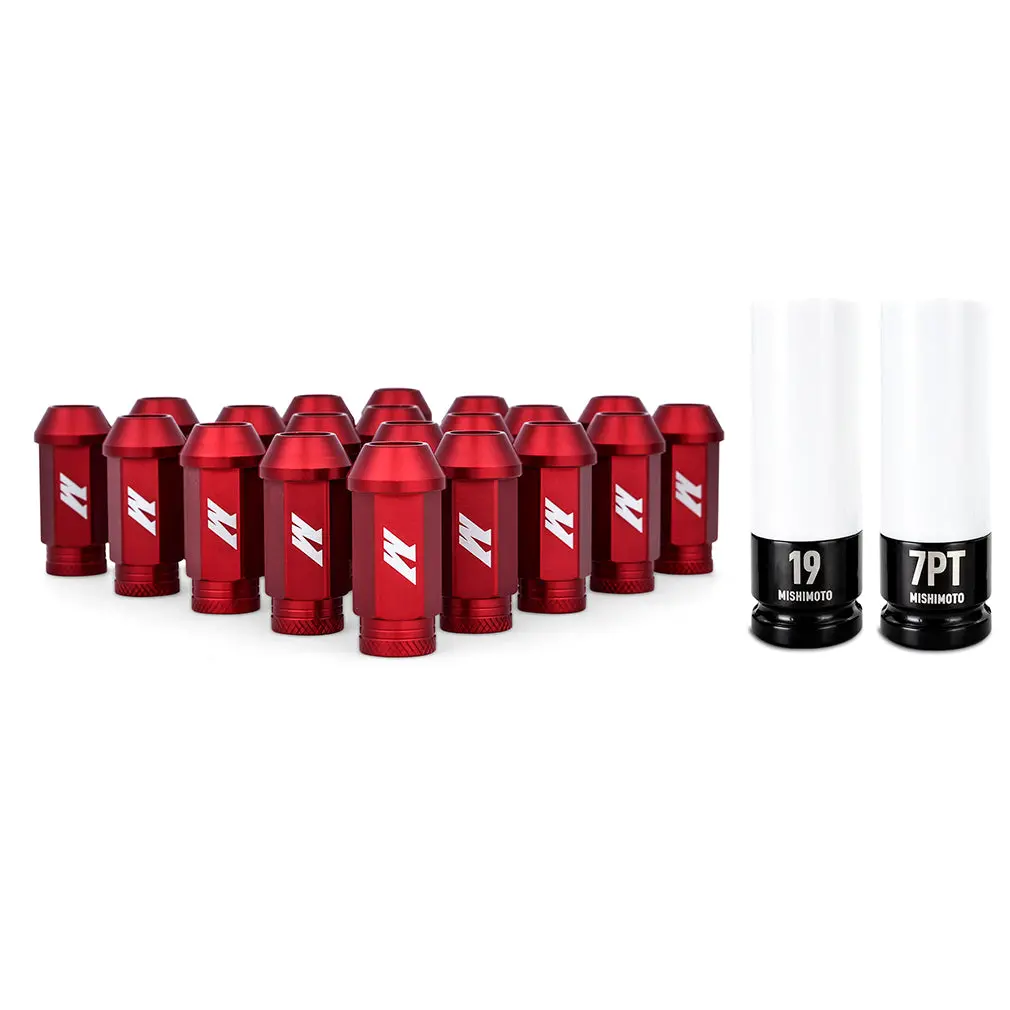 Mishimoto Mmlg-15-20Lrd Mishimoto Aluminum Locking Lug Nuts M12x1.5, 20Pc Set, Red 1