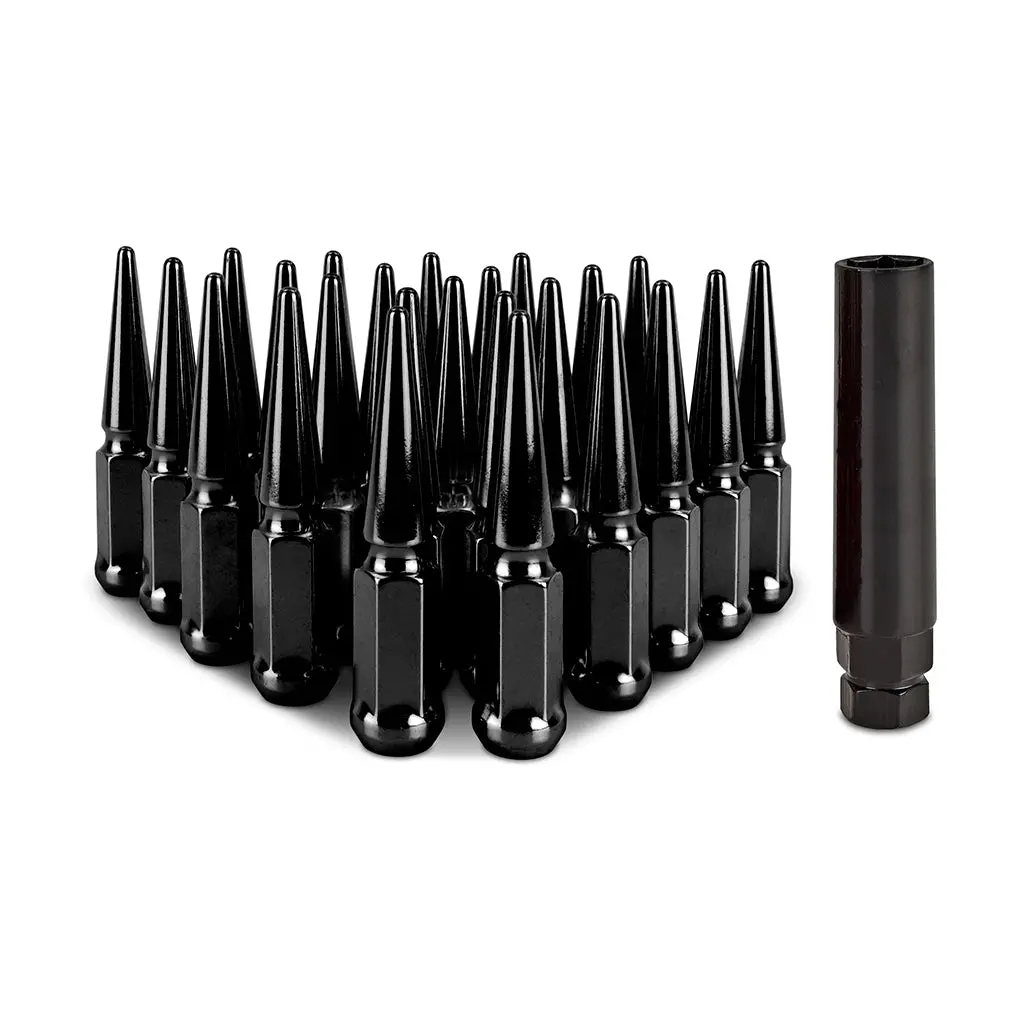 Mishimoto Mmlg-Sp1215-24Bk Mishimoto Spiked Lug Nuts, M12x1.5, 24-Pc Set 1